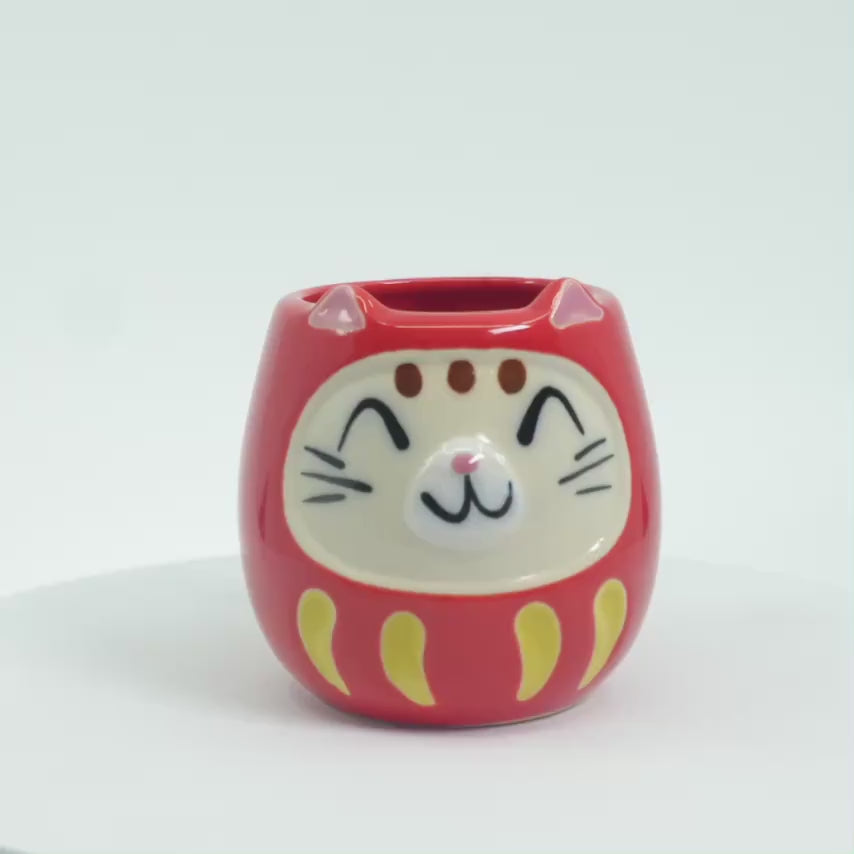 LuckyCatDarumaRedCupGiftSet_Video